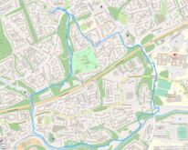 route map of outdoor exercise from fitotrack app