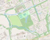 route map of outdoor exercise from fitotrack app