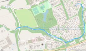 route map of outdoor exercise from fitotrack app